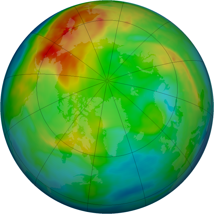 Arctic ozone map for 15 December 2014